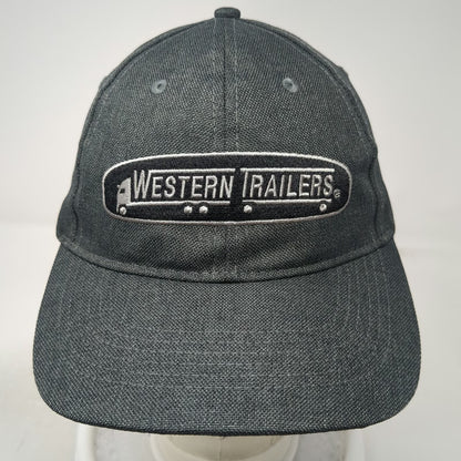 Western Trailers Baseball Cap Gray One Size Slideback Graphic Logo Trucking Hat