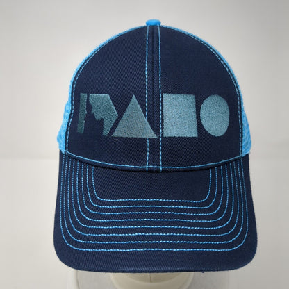 Idaho Strapback Trucker Hat Blue One Size Adjustable Embroidered Mesh Back