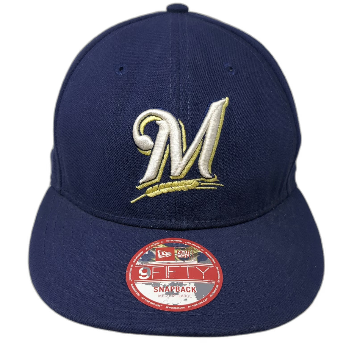 Milwaukee Brewers MLB New Era Snapback Blue One Size National League Patch Hat