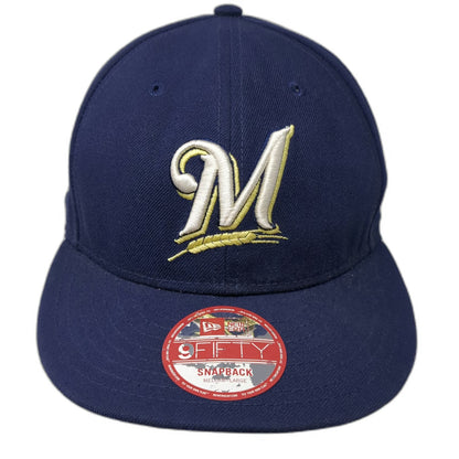 Milwaukee Brewers MLB New Era Snapback Blue One Size National League Patch Hat