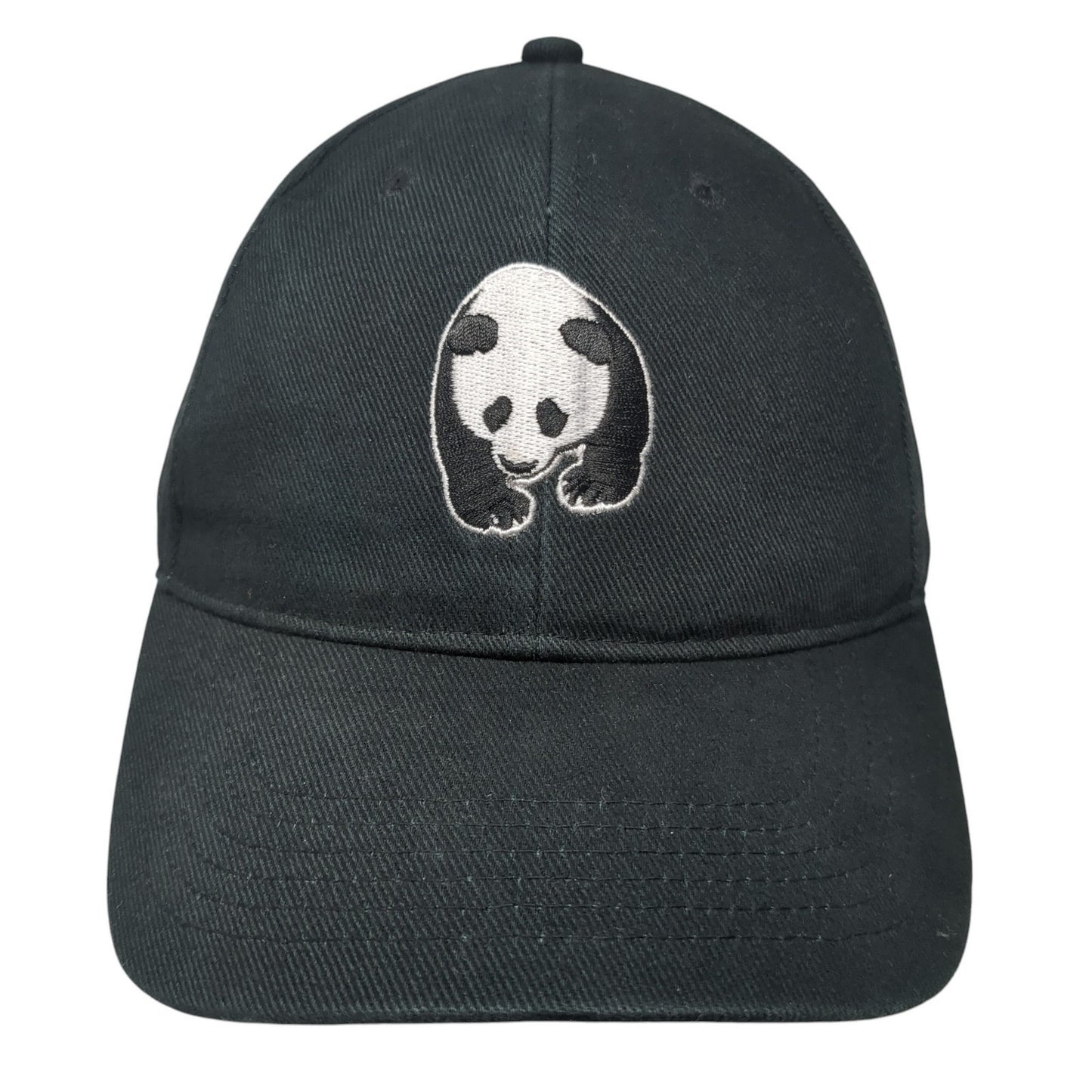 Panda San Diego Zoo Slideback Hat Black One Size Adjustable Embroidered