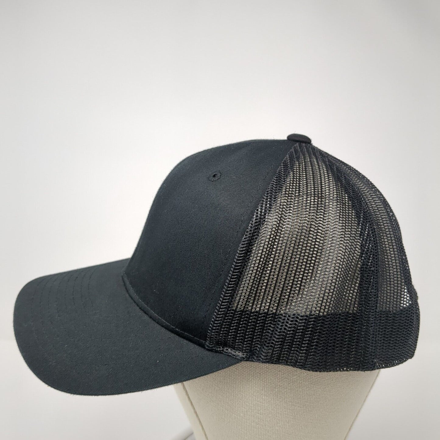 Explore Idaho Snapback Trucker Hat Black One Size Adjustable Mesh Back Yupoong