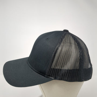 Explore Idaho Snapback Trucker Hat Black One Size Adjustable Mesh Back Yupoong