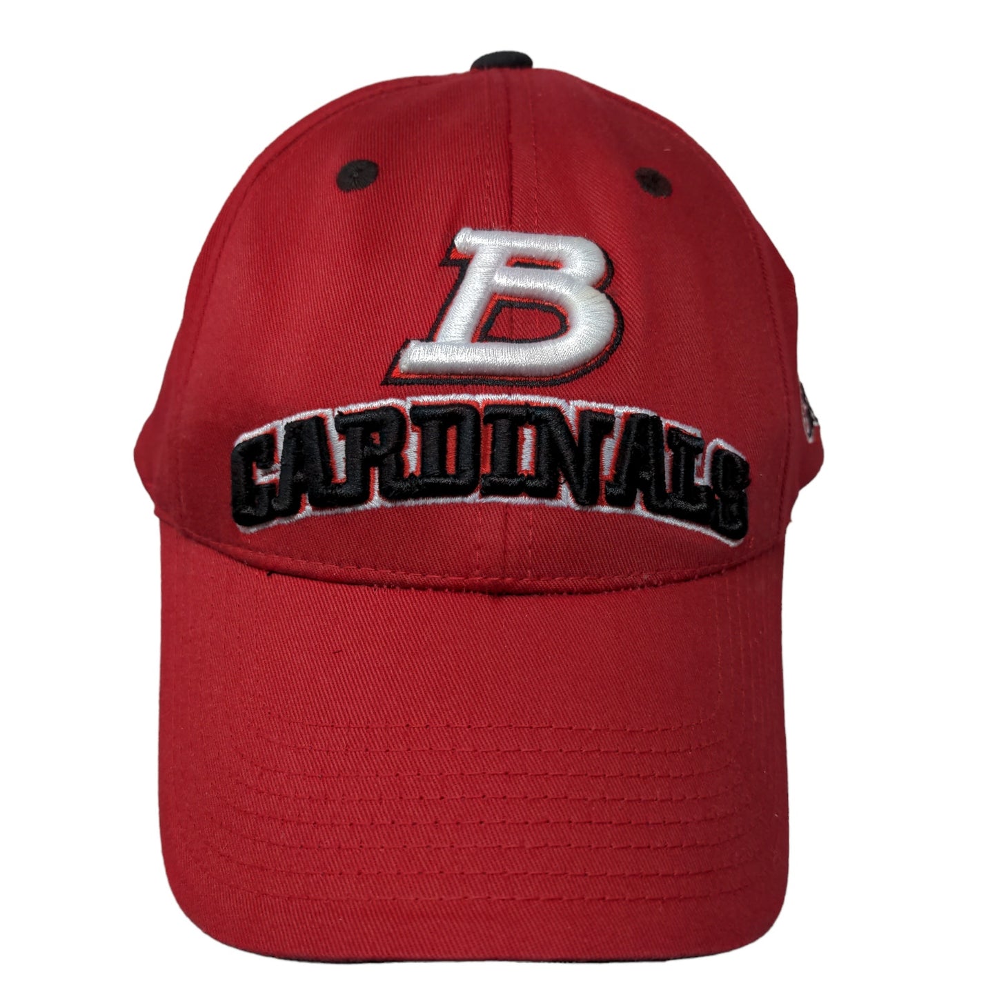 Captivating Headwear 1 Stop Men's Snapback Hat Red Ball State Cardinals Logo