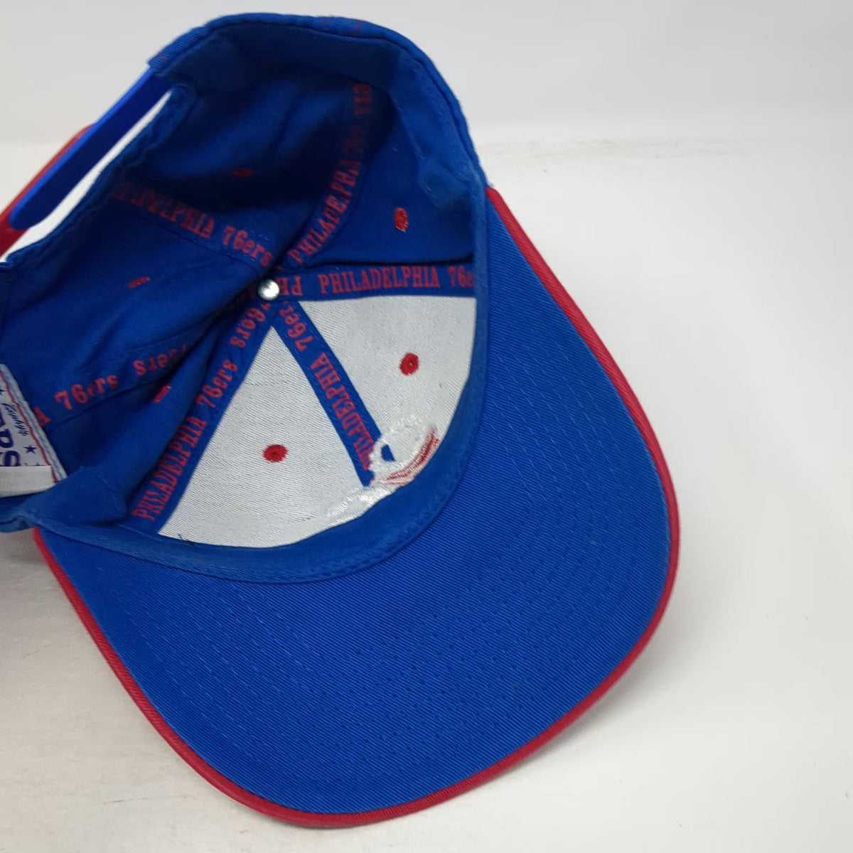 Philadelphia 76ers NBA Zephyr Snapback Hat Blue Red White One Size Cotton Star
