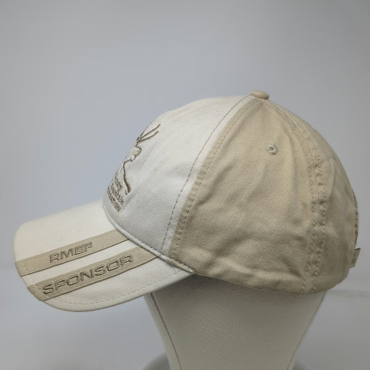 Rocky Mountain Elk Foundation RMEF Baseball Cap Beige One Size Sponsor 25th Hat