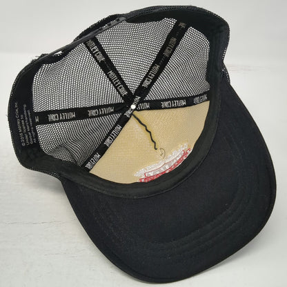 Motley Crue Final Tour All Bad Things Trucker Hat Black One Size Snapback Mesh