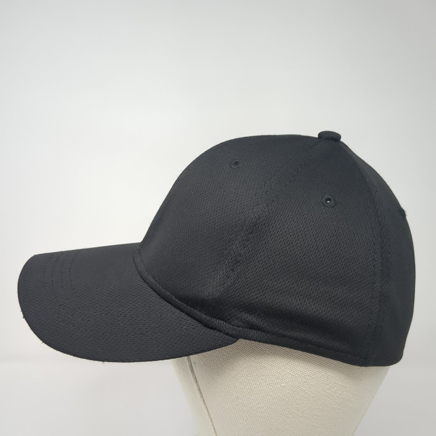Unbranded Fitted Hat Black One Size Stretch Solid Vent Holes Blank