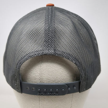 Richardson Trucker Hat Gray Orange One Size Genuine Feed & Supplements Snapback