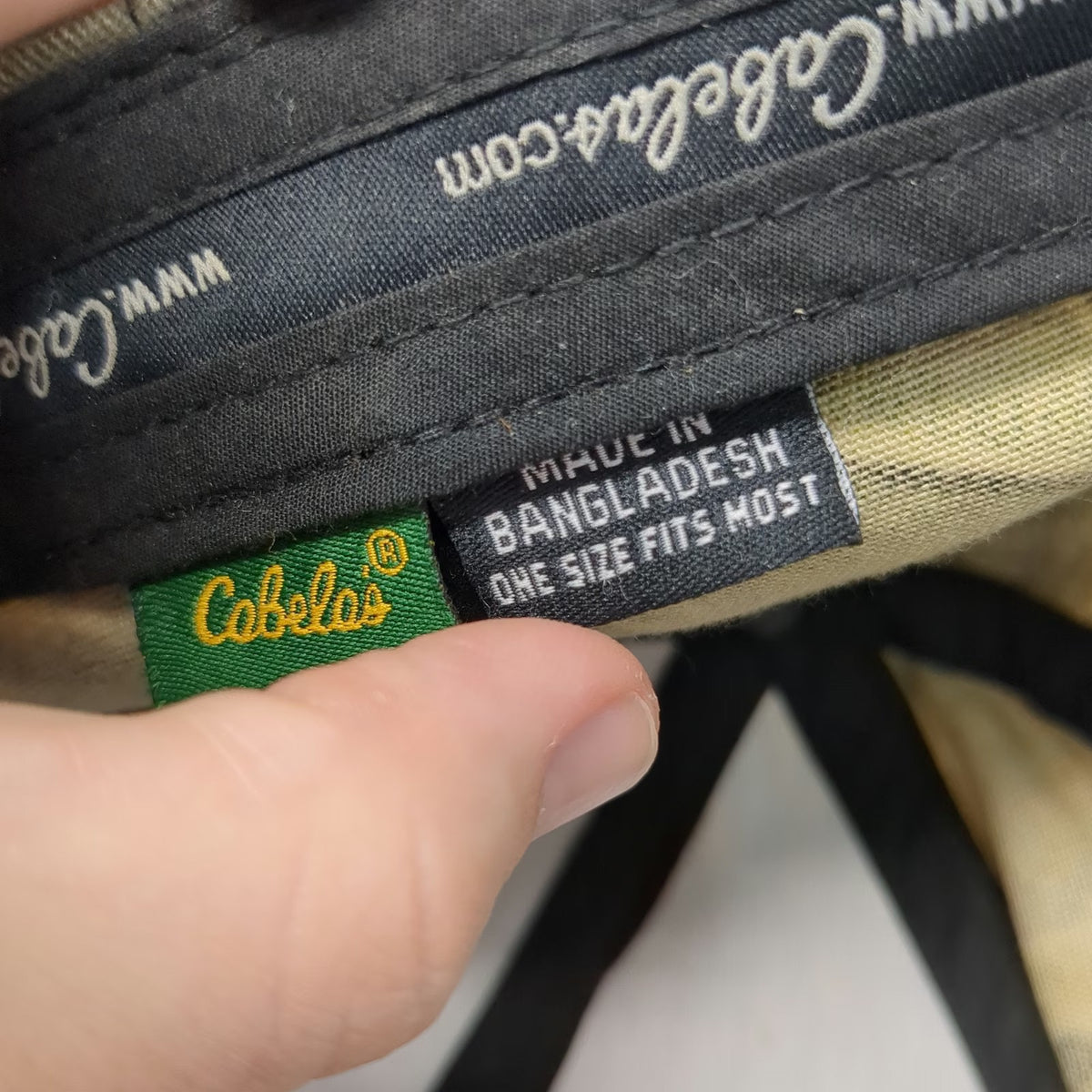 Cabela's Baseball Cap Brown Green One Size Outfitter 1961 Graphic Slideback Hat