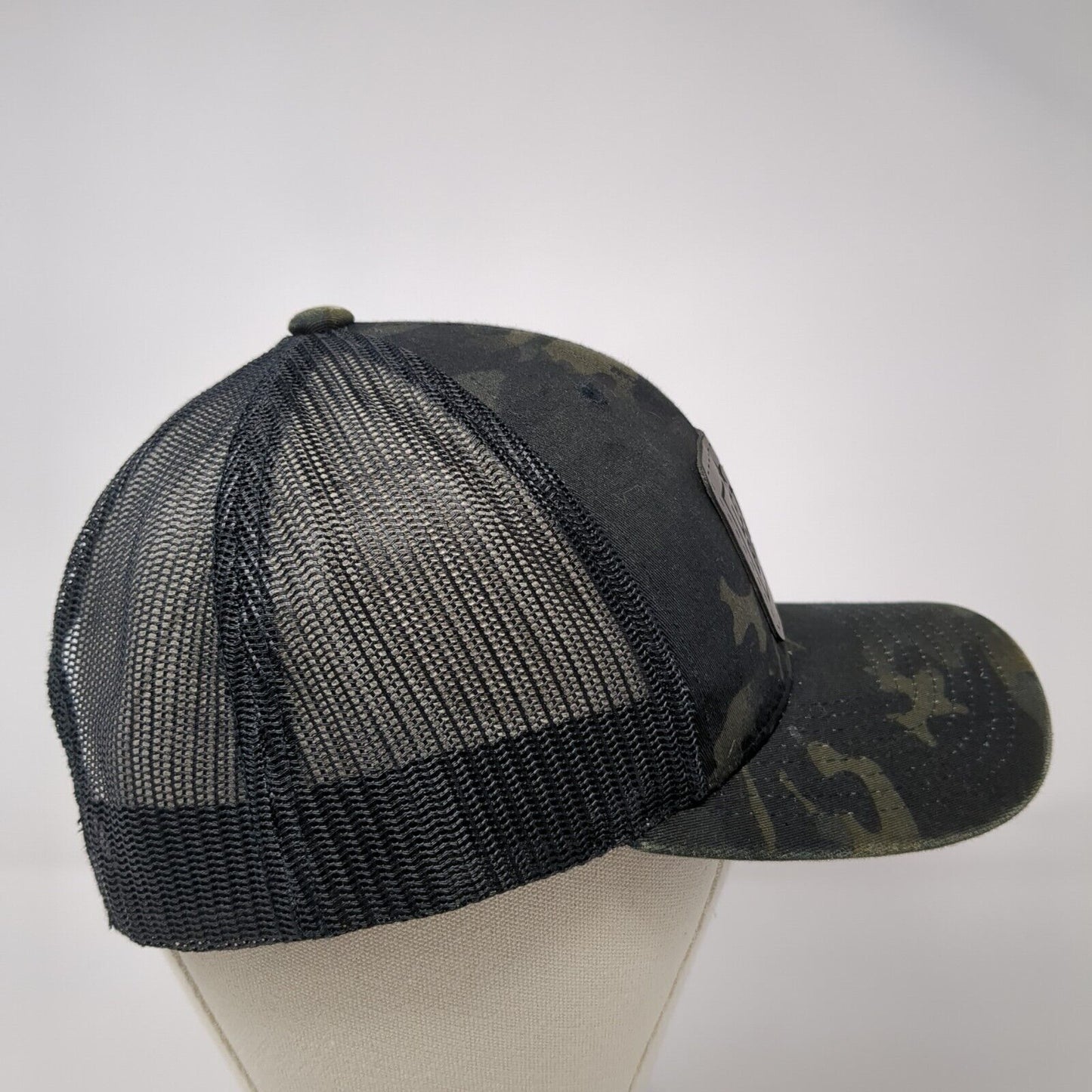 Let's Go Brandon Patch Snapback Trucker Hat Camo One Size Mesh Back