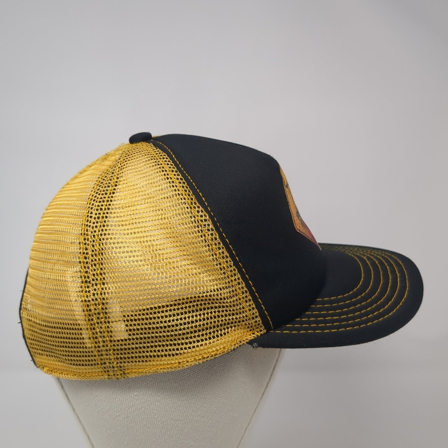 Beach Is Open Snapback Mesh Back Trucker Hat Black One Size Colorblock