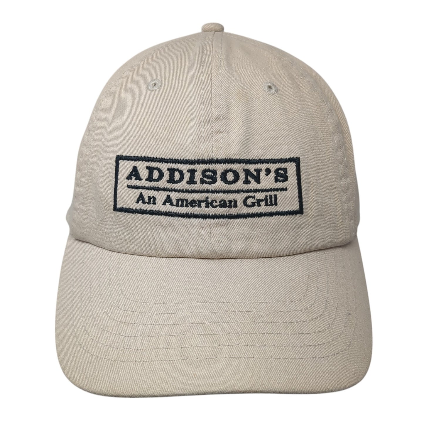 Addison's An American Grill Baseball Cap Beige One Size Adjustable Champion