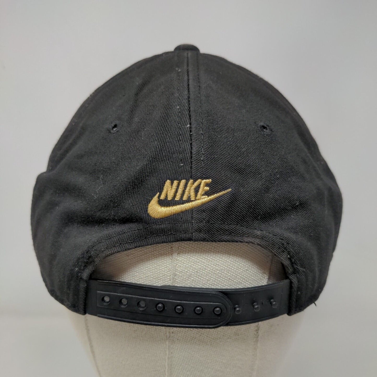 Just Do It Nike Snapback Hat Black OSFM Adjustable Embroidered 6 Panel Cotton