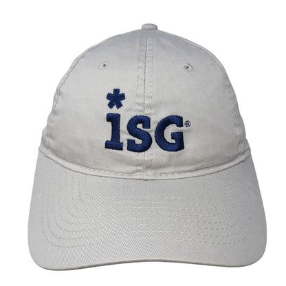 ISG Strapback Baseball Cap Gray One Size Adjustable Embroidered Port & Company