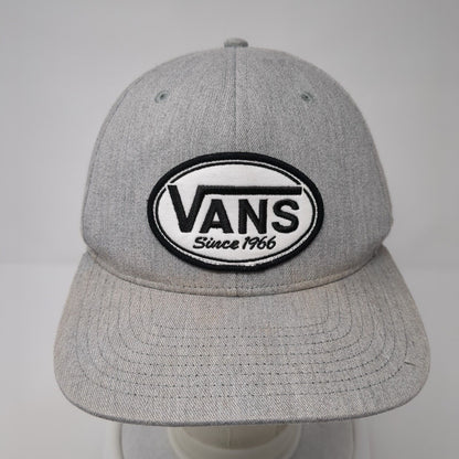 VANS Off The Wall Since 1966 Snapback Hat Gray One Size Adjustable Embroidered