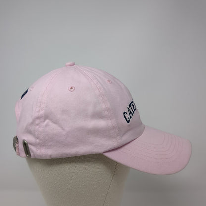 Caterpillar Slideback Baseball Cap Pink One Size Adjustable Embroidered 6 Panel