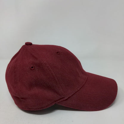 Adidas Fitted Hat Red XS/S Breathable Embroidered Vented Holes 6 Panel Blank