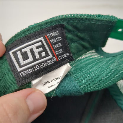 LTF Outlaw Mfg Co Trucker Hat Green One Size Mesh Snapback Rope