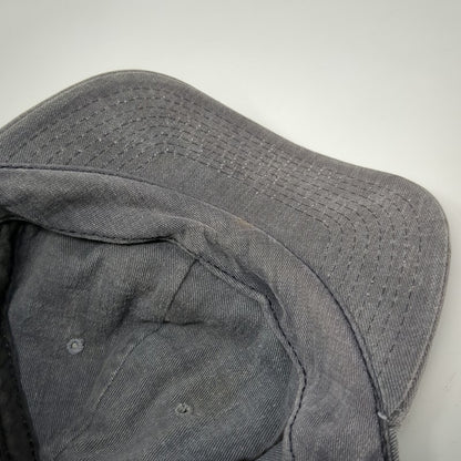 Calvin Klein Snapback Hat Gray One Size cK Logo Embroidered Washed Cotton Denim