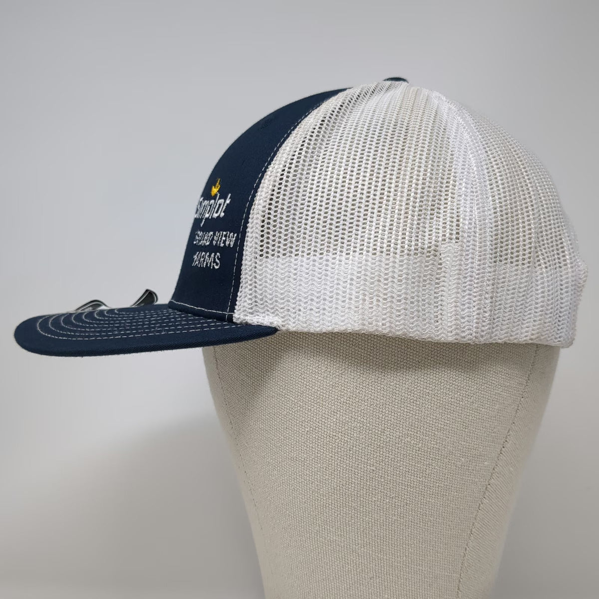 Richardson Trucker Hat Blue One Size Mesh Snapback Simplot Grand View Farms