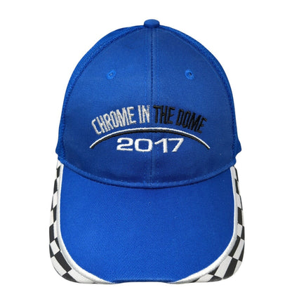 Chrome In The Dome 2017 Strapback Trucker Hat Blue OS Adjustable Port Authority