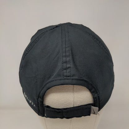 Nike Swoosh Featherlight Strapback Hat Black One Size Adjustable Dri-Fit