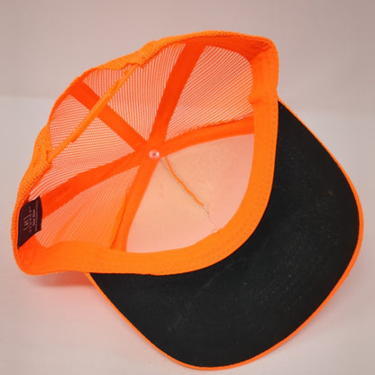 George Snapback Mesh Back Trucker Hat Orange One Size Adjustable Blank