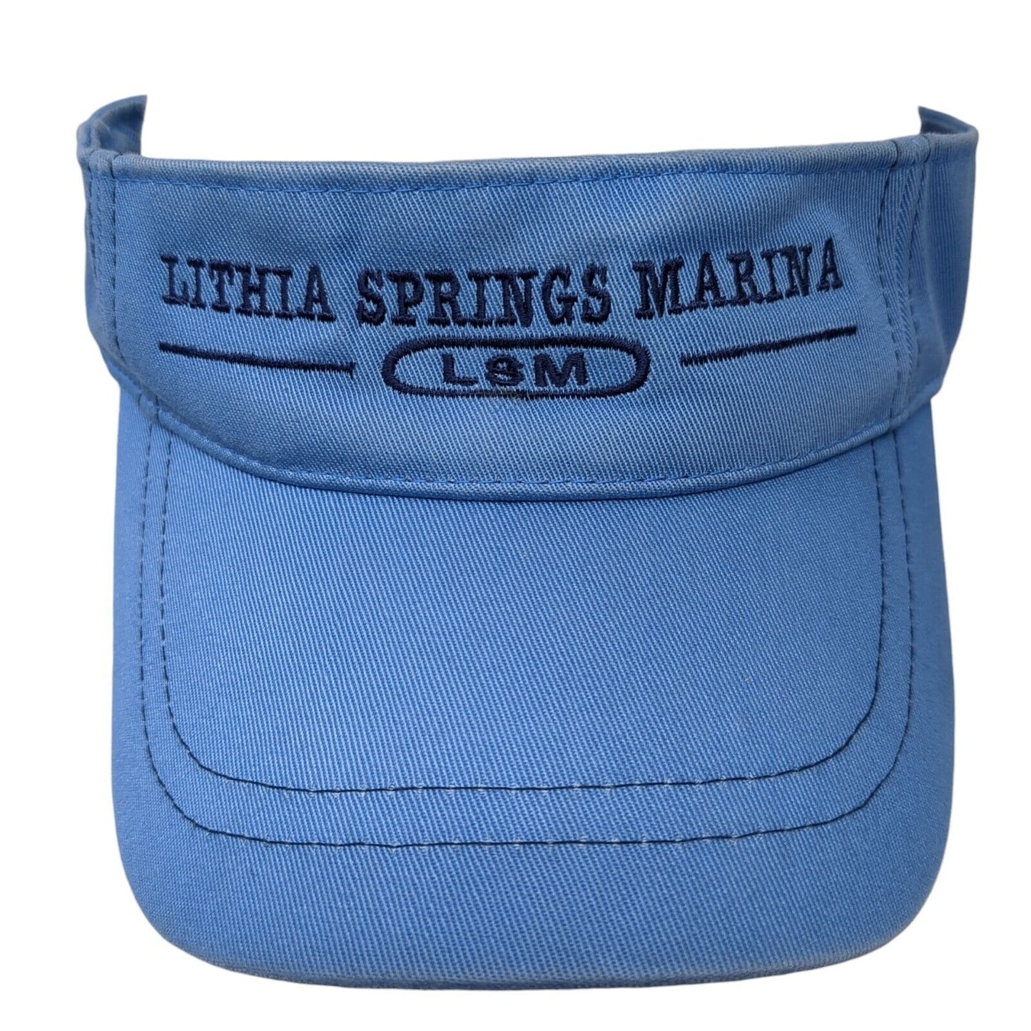 Lithia Springs Marina Strapback Sun Visor Hat Blue OS Adjustable Embroidered HYP