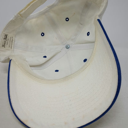 Town Talk SaddleBrooke White Blue Baseball Cap Hat OSFM Strapback Embroidered