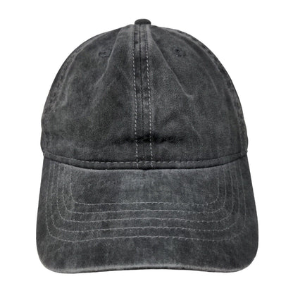 Unbranded Slideback Hat Black OSFM Adjustable Solid Blank Vent Holes