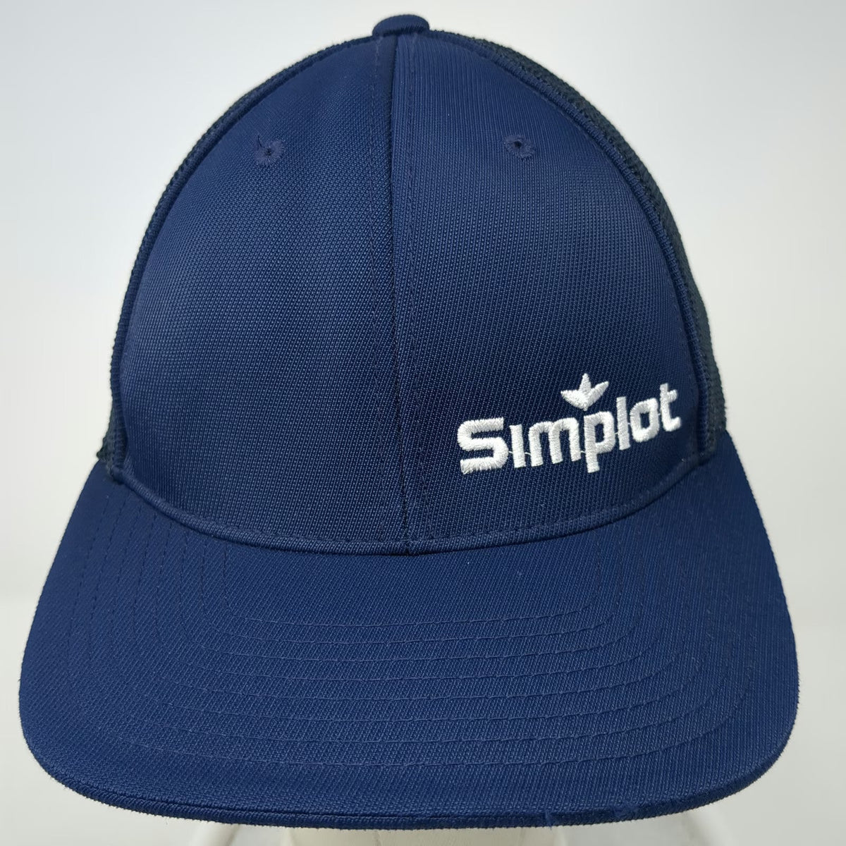 Pacific Headwear Baseball Cap Blue 7 3/8 Mesh Back Fitted Simplot Field Hat