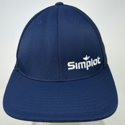 Pacific Headwear Baseball Cap Blue 7 3/8 Mesh Back Fitted Simplot Field Hat
