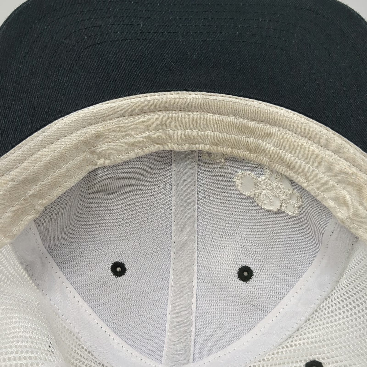 OTTO Trucker Hat Black White One Size C&B Trailers Logo Mesh Snapback 2-Tone