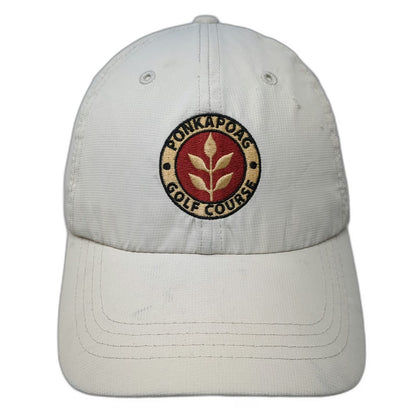 Ouray Ponkapoag Golf Course Hat Beige One Size Baseball Cap Strapback Polyester