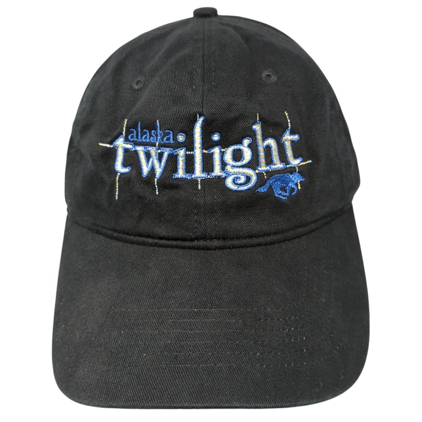Alaska Twilight Strapback Hat Black One Size Petersburg Pacific Headwear