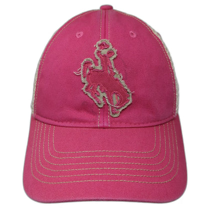 Legacy Pink Trucker Hat One Size Jackson Hole Wyoming Bucking Horse Snapback