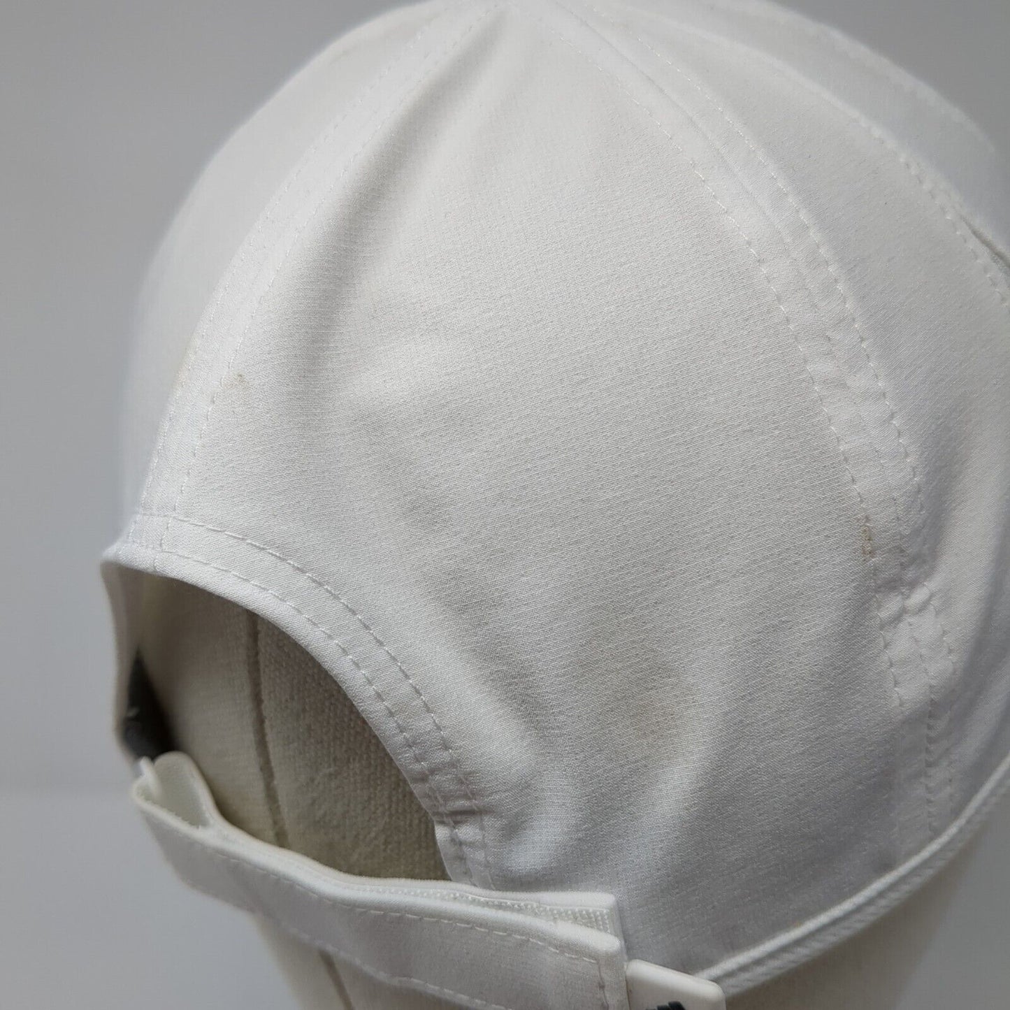 Adidas 3 Stripes Aeroready Strapback Hat White One Size Embroidered