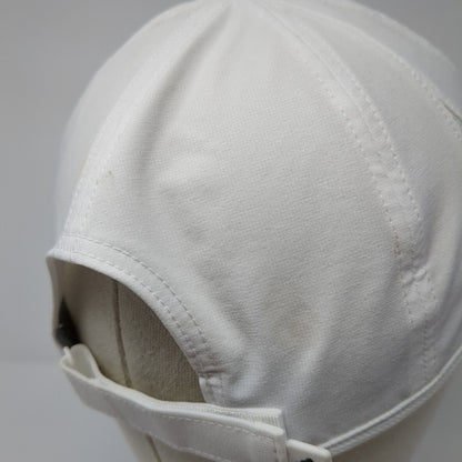 Adidas 3 Stripes Aeroready Strapback Hat White One Size Embroidered