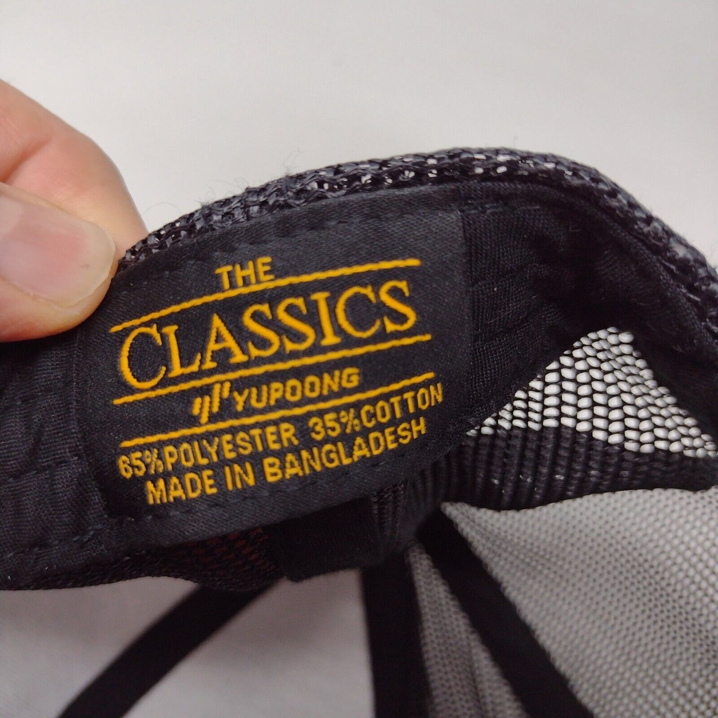 InPhone Snapback Mesh Back Trucker Hat Black OSFA Embroidered Yupoong