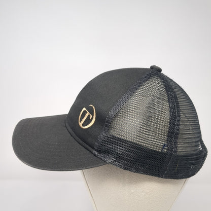 Port Authority Strapback Mesh Back Trucker Hat Gray One Size Logo