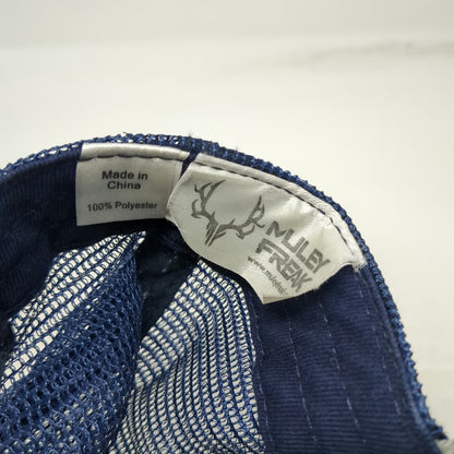 Muley Freak Trucker Hat Gray Blue One Size Mule Deer Country Hunting Patch Hat
