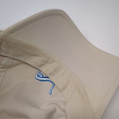 Puma Blue Logo Slideback Hat Beige One Size Adjustable Embroidered