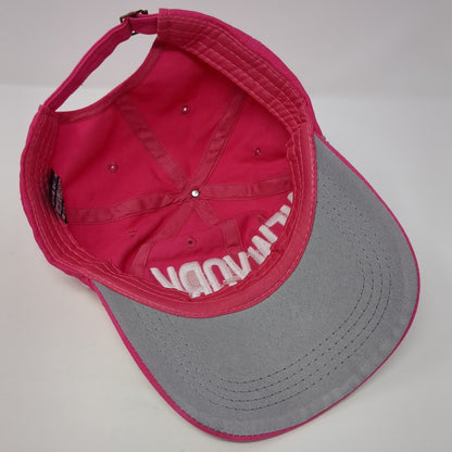 New York Slideback Hat Pink One Size Adjustable Studded Rhinestone Bling
