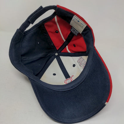 Boston Red Sox Strapback Hat Blue Red Embroidered Logo OSFA TEI MLB