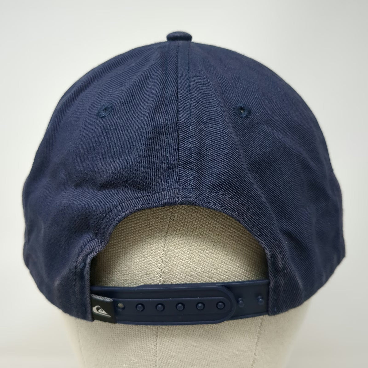 Quiksilver Snapback Blue One Size Hat Yellow Logo Structured Curved Brim 6-Panel