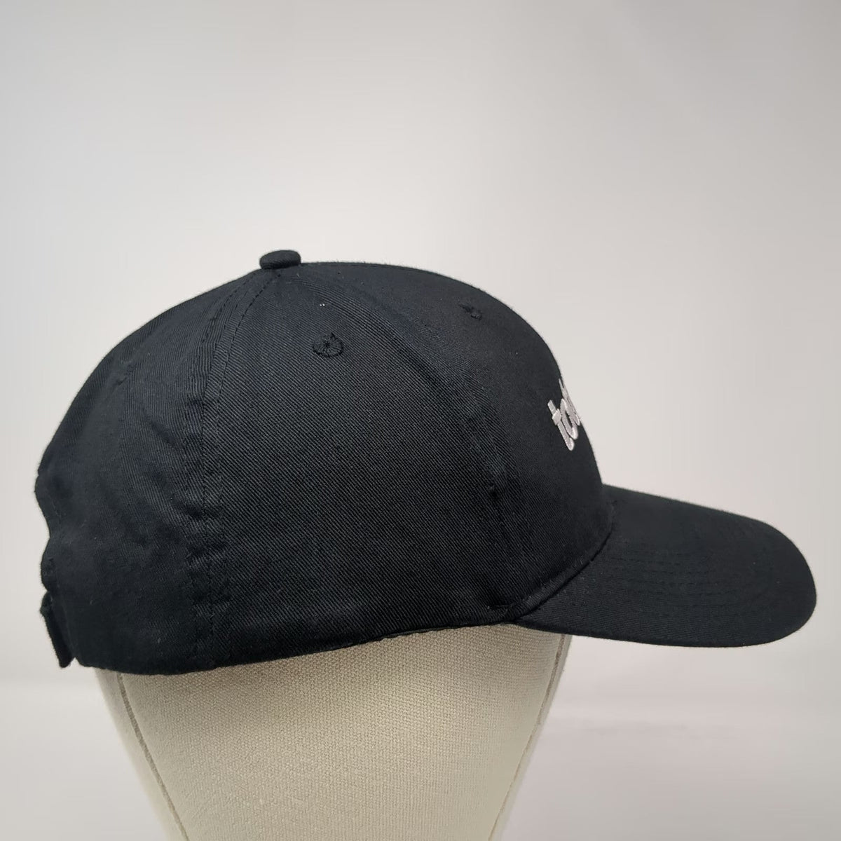 Hit Total by Verizon Logo Embroidered Black Baseball Cap Hat One Size Strapback