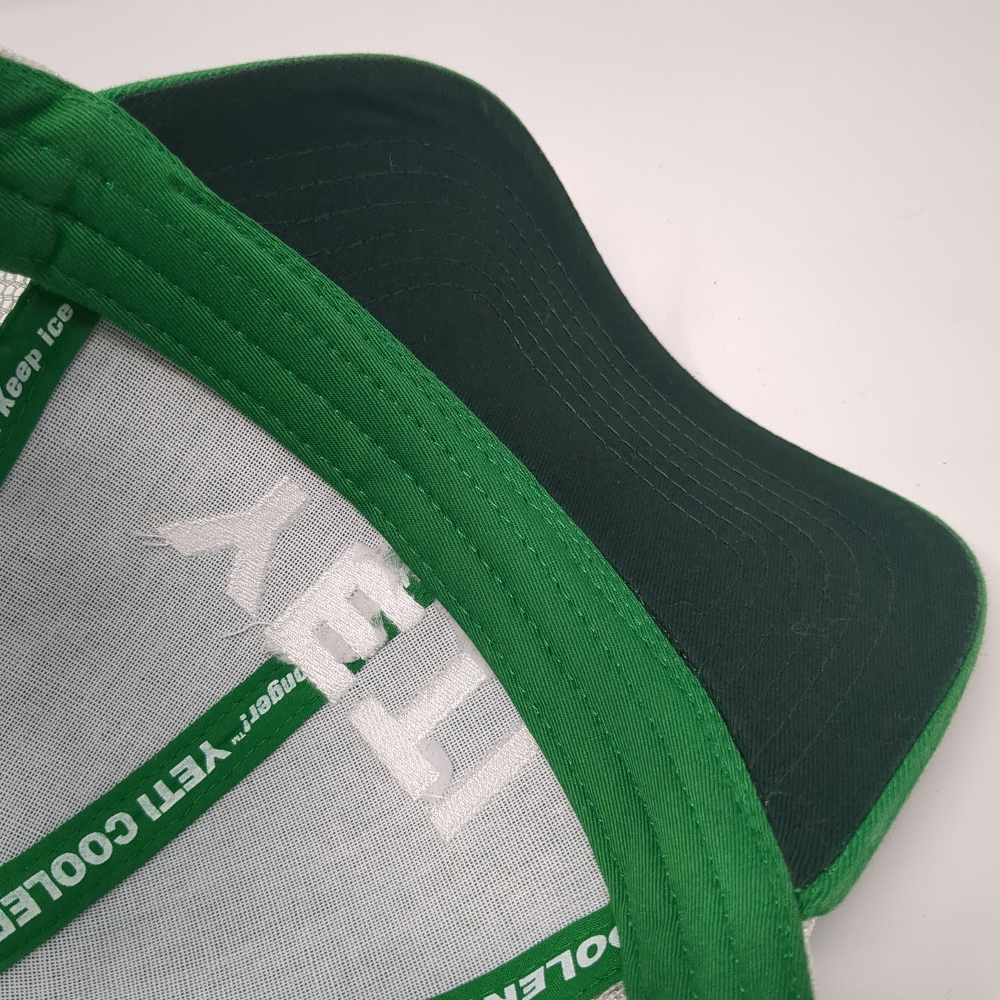 YETI Coolers Snapback Trucker Hat Green OS Adjustable Embroidered Mesh Back