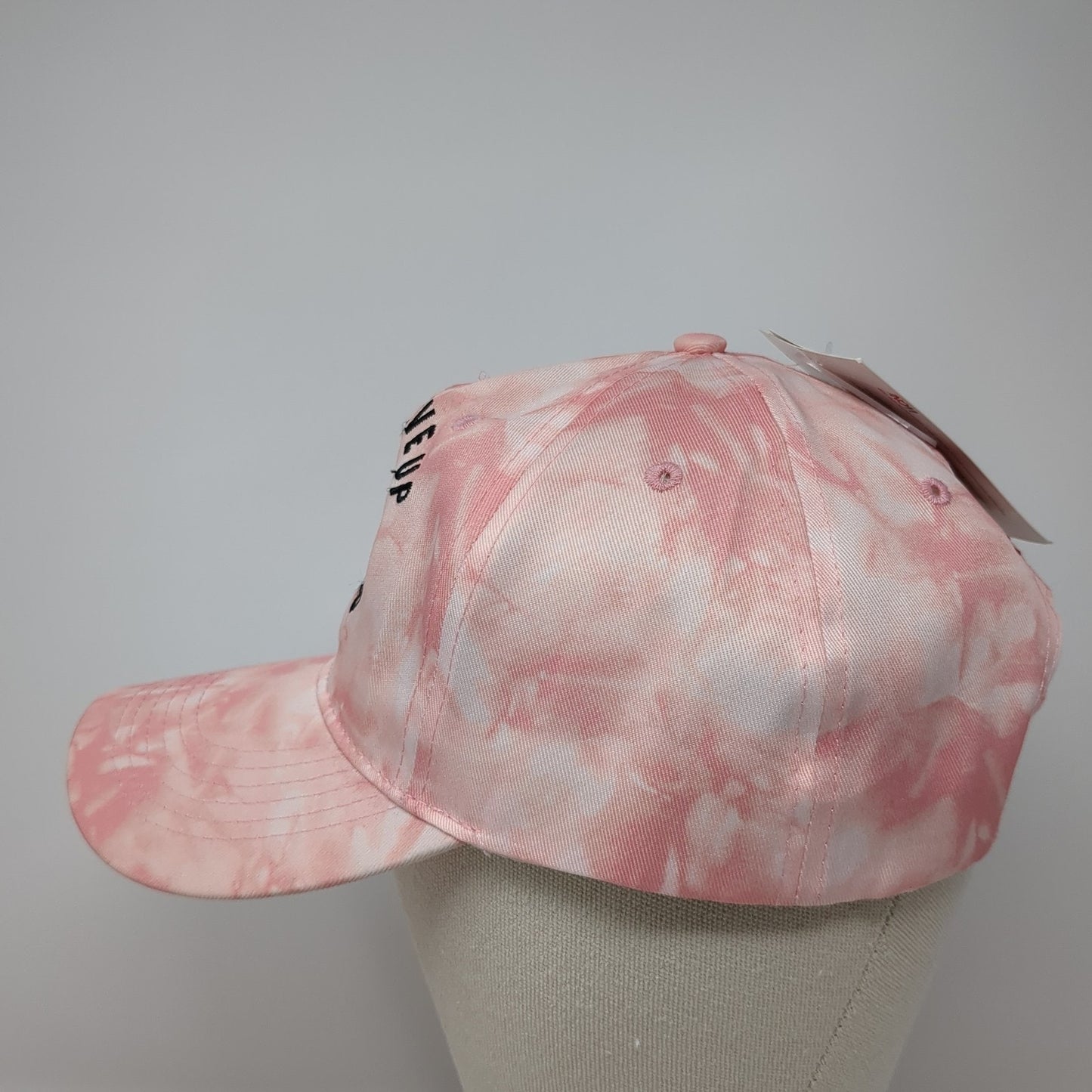 Never Give Up Hope Baseball Cap Pink OS Adjustable Tie Dye Support The Cure