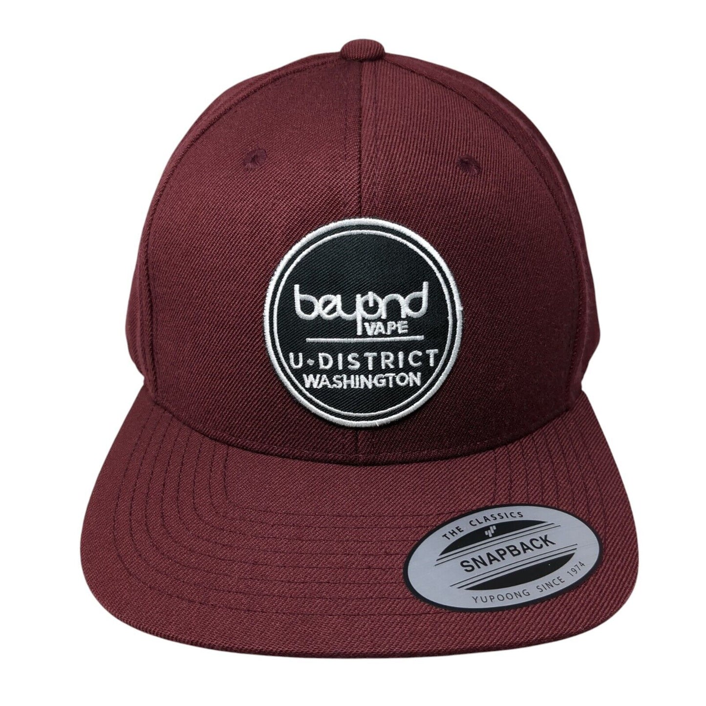 Beyond Vape U District Washington Snapback Hat Red OS Adjustable Classic Yupoong